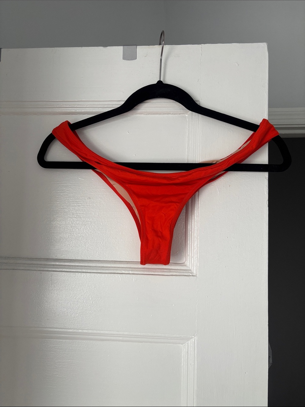 NWOT J. Crew Playa Red Orange High-Cut Bikini Bottom